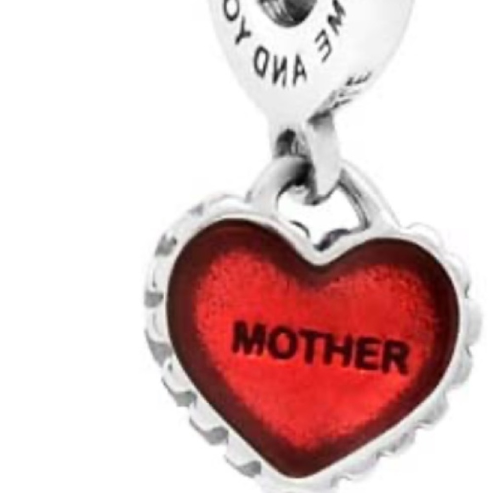 Pandora Red Enamel Mother Heart Charm - Picture 5 of 5